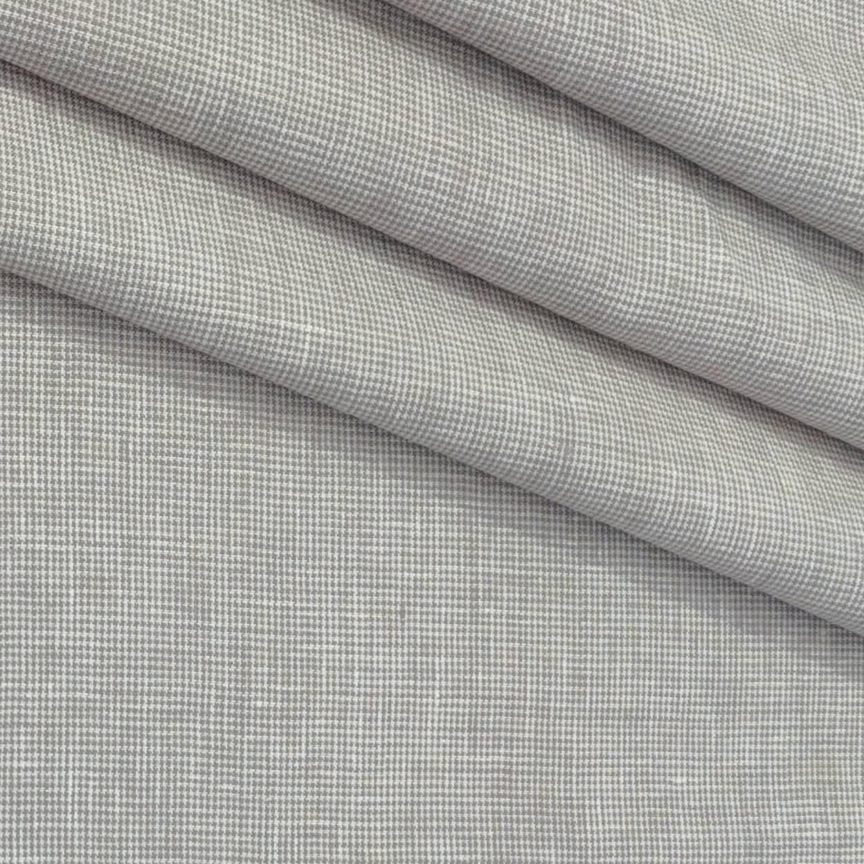 Trouser Fabric Donear Premium 60Lea×44Lea 100% Linen Pin Check Colour Ant Brown